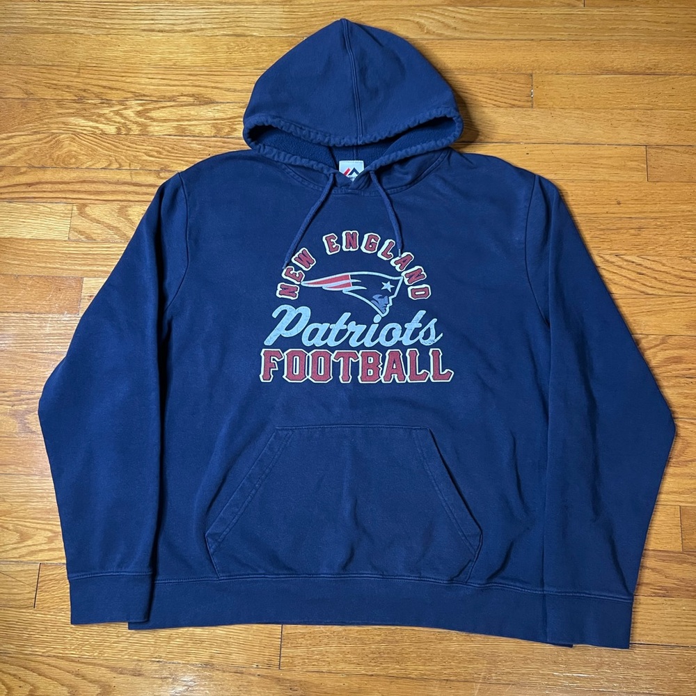 Majestic Navy Blue Patriots Hoodie